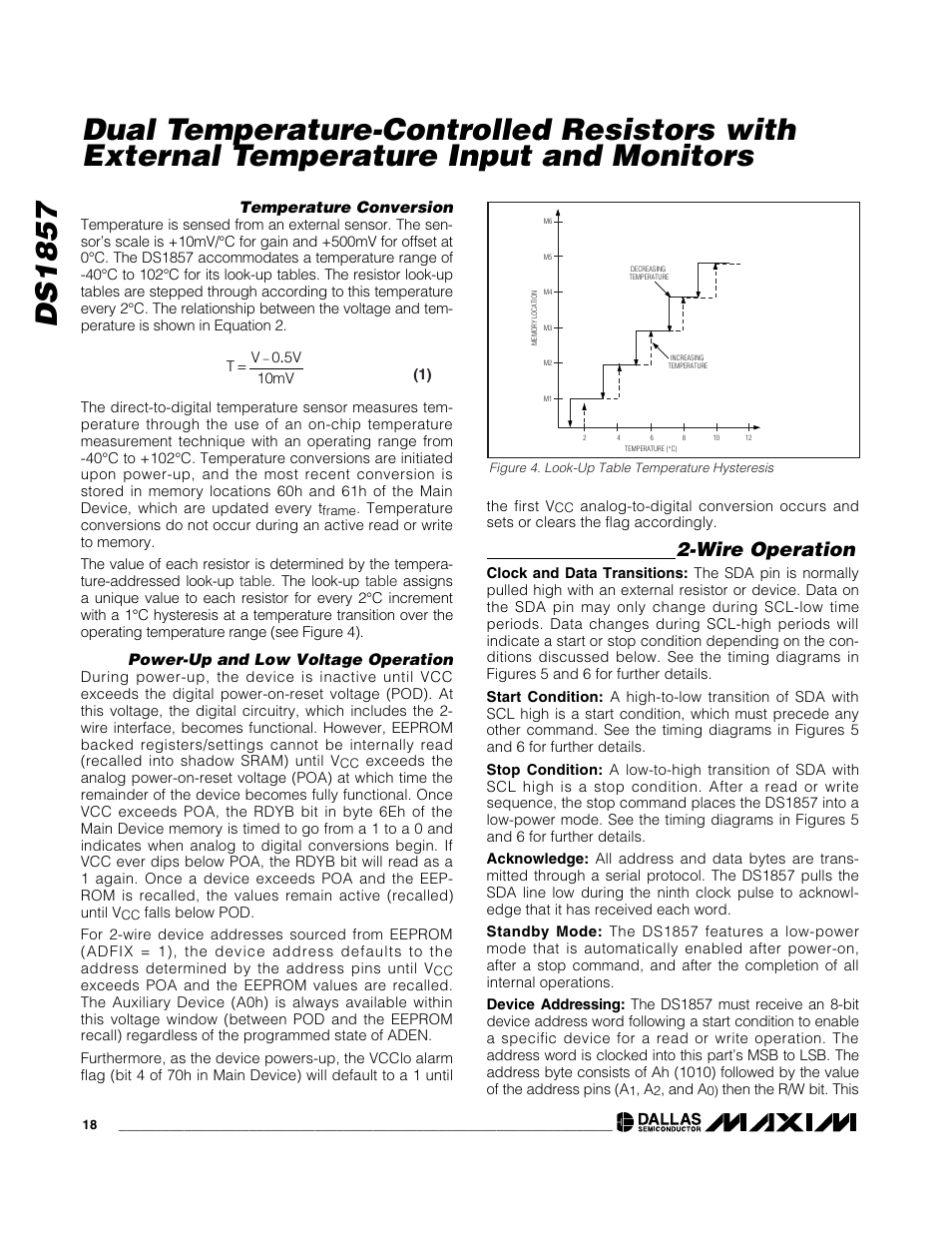 Wire operation | Rainbow Electronics DS1857 User Manual | Page 18 / 22