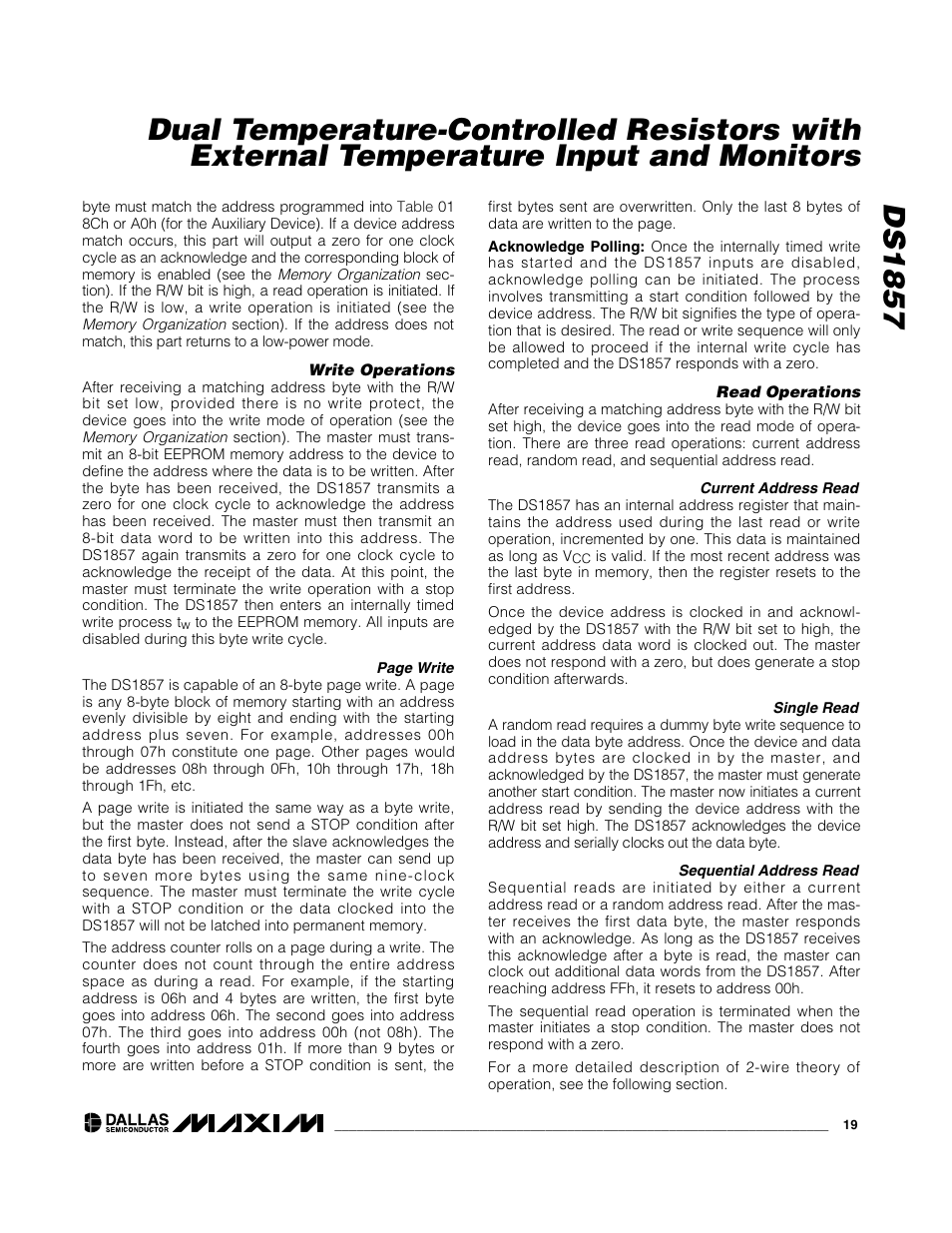 Rainbow Electronics DS1857 User Manual | Page 19 / 22