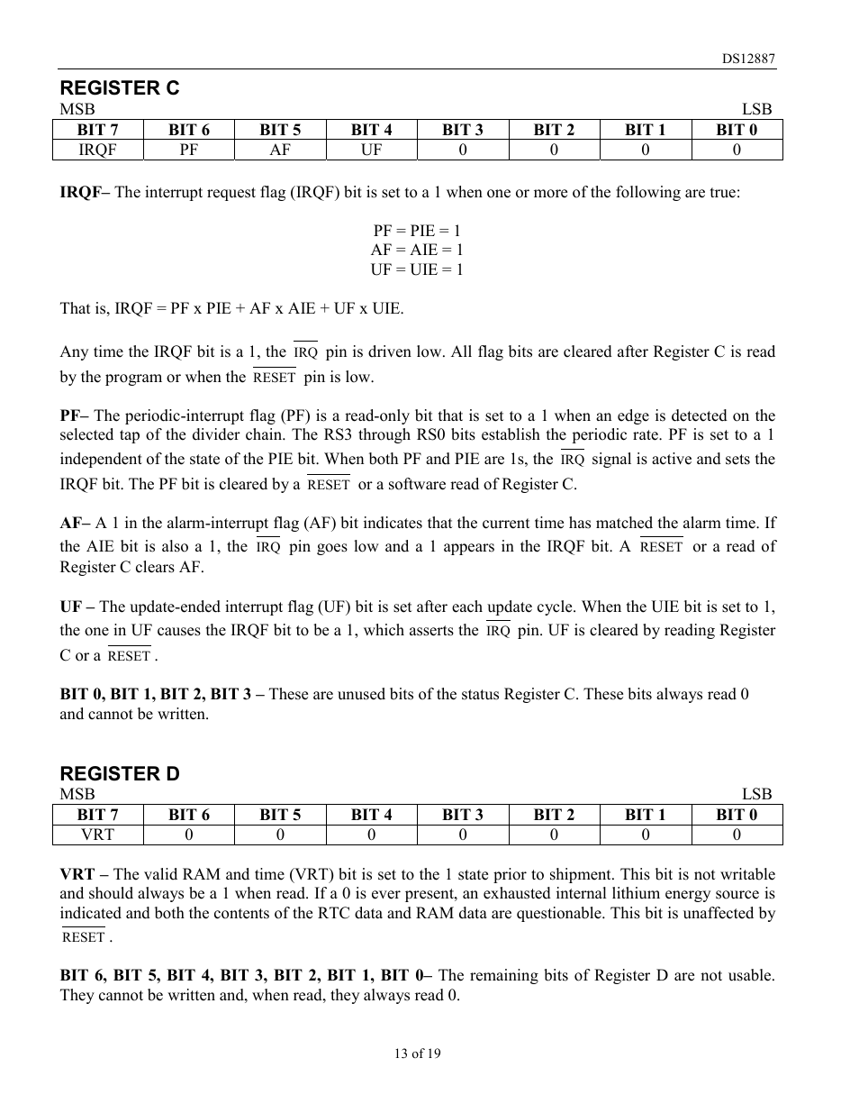 Rainbow Electronics DS12887 User Manual | Page 13 / 19