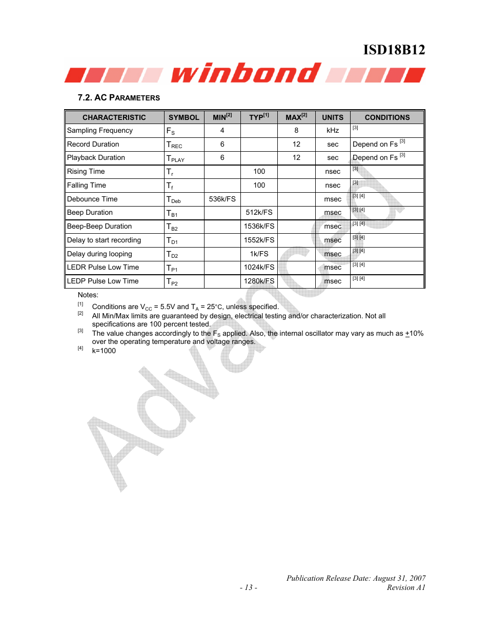 Isd18b12 | Rainbow Electronics ISD18B12 User Manual | Page 13 / 19