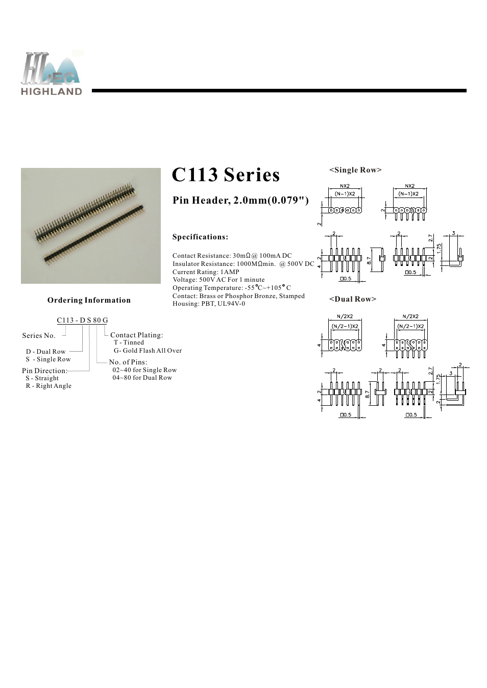 Rainbow Electronics C113 Series User Manual | 1 page