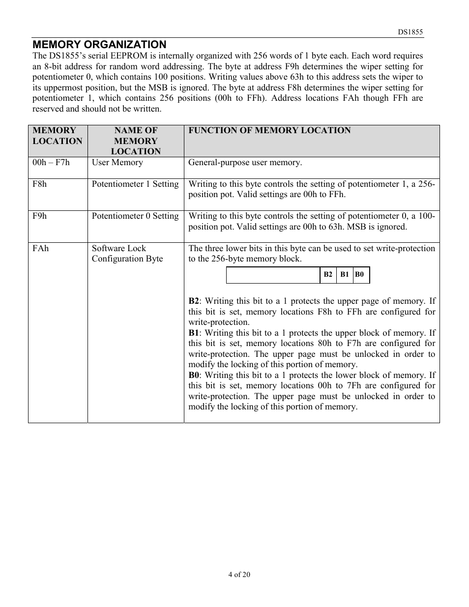 Rainbow Electronics DS1855 User Manual | Page 4 / 20