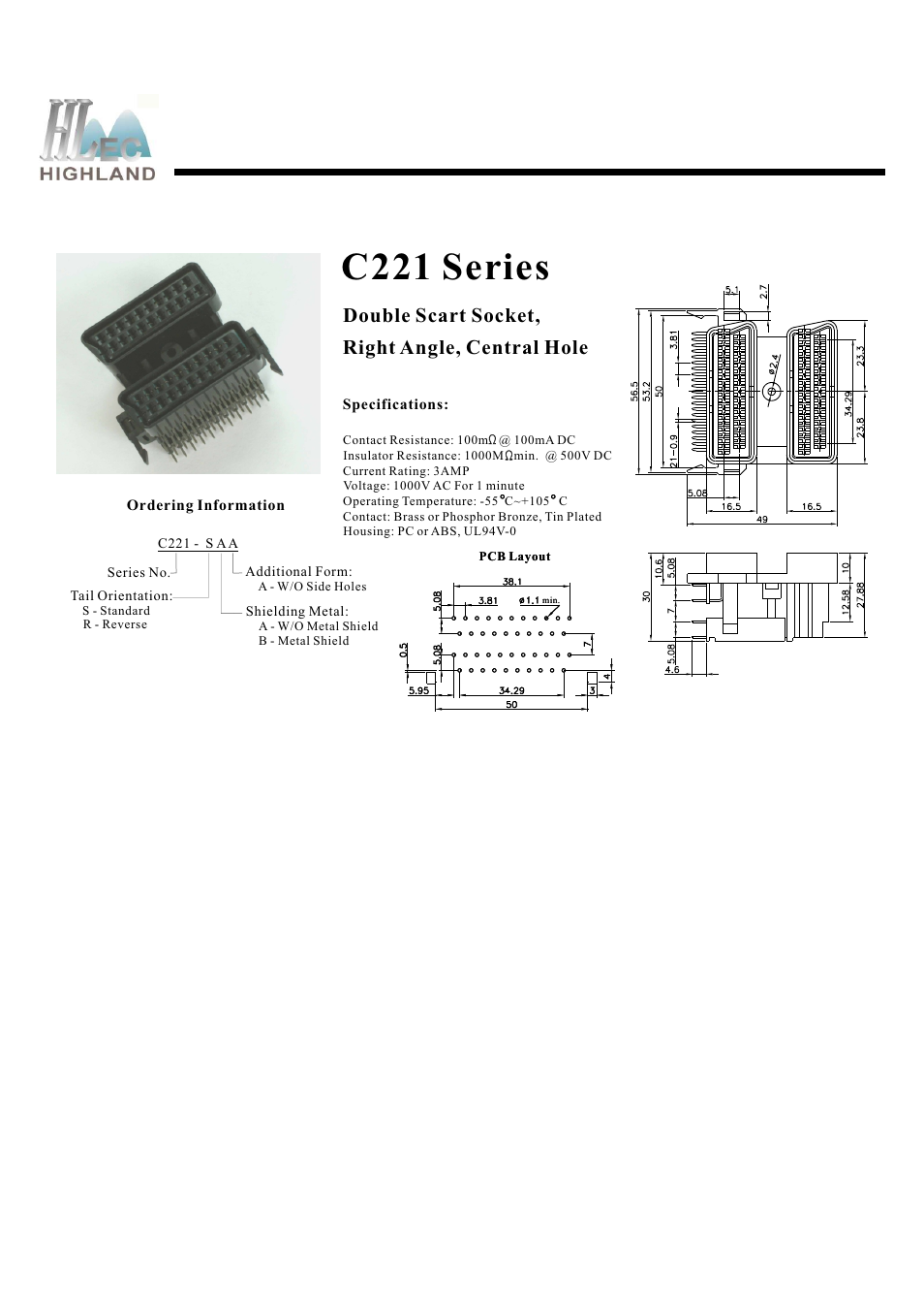 Rainbow Electronics C221 Series User Manual | 1 page