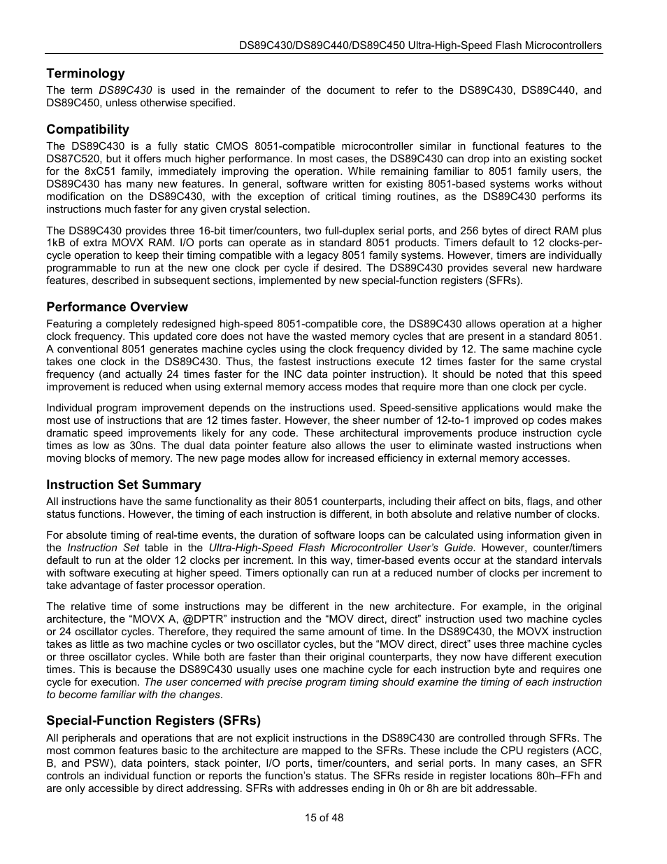 Rainbow Electronics DS89C450 User Manual | Page 15 / 48