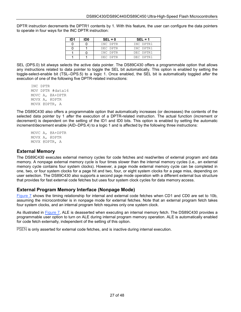 Rainbow Electronics DS89C450 User Manual | Page 27 / 48