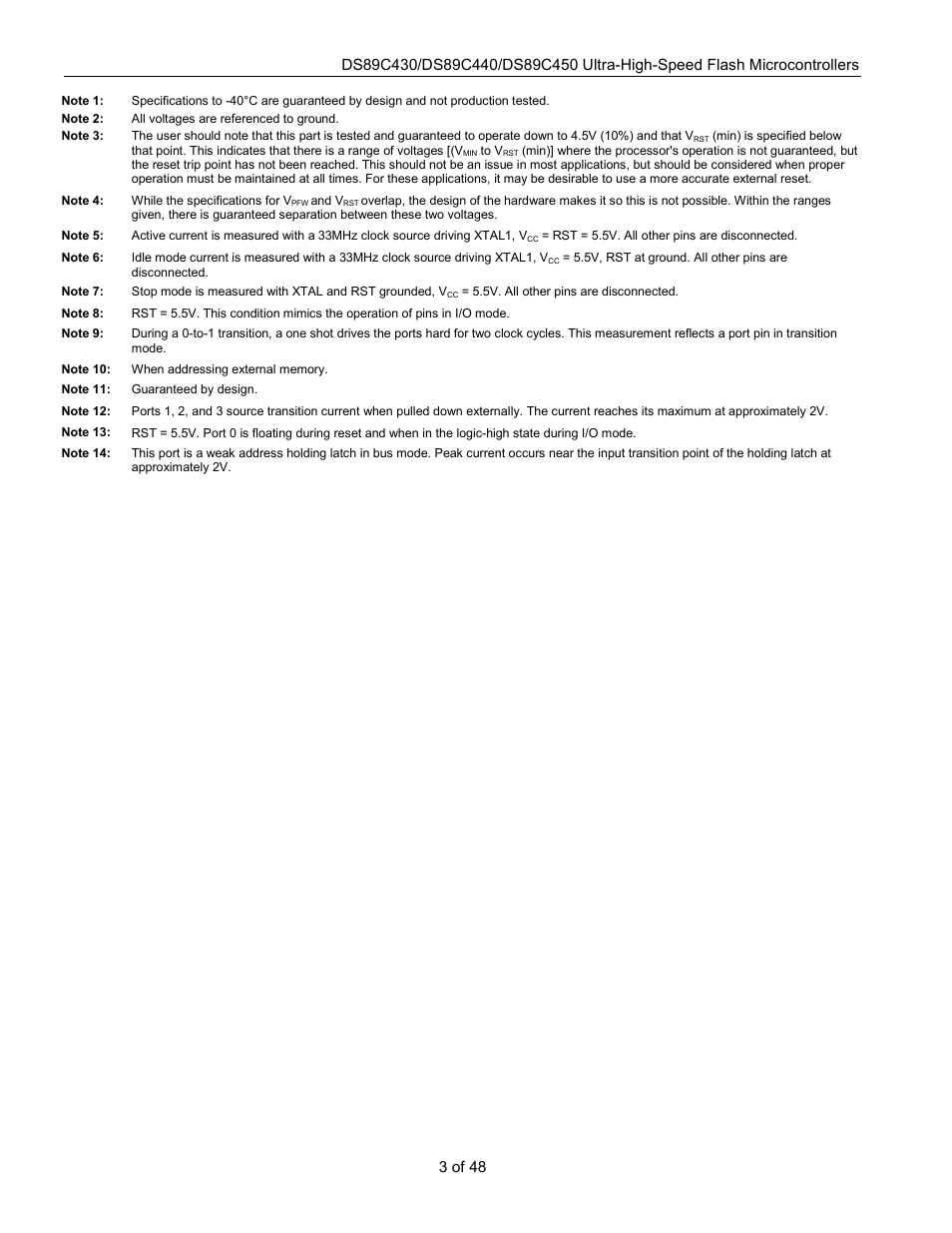 Rainbow Electronics DS89C450 User Manual | Page 3 / 48
