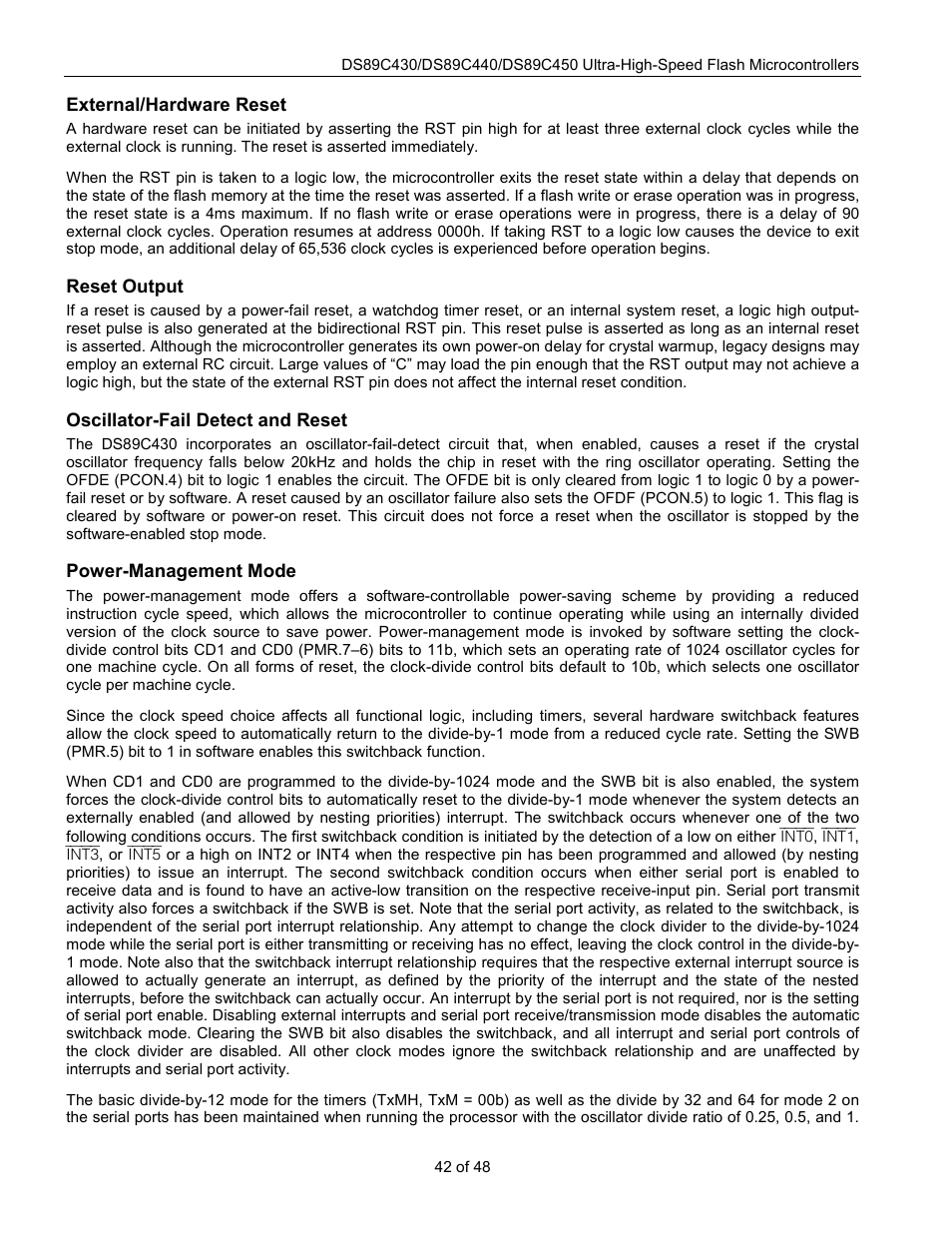 Rainbow Electronics DS89C450 User Manual | Page 42 / 48