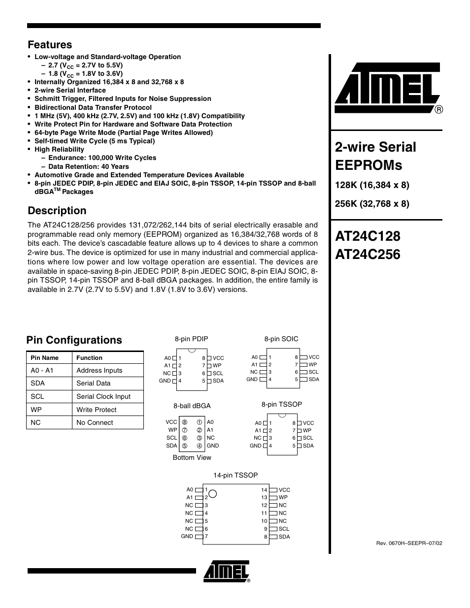 Rainbow Electronics AT24C128 User Manual | 21 pages