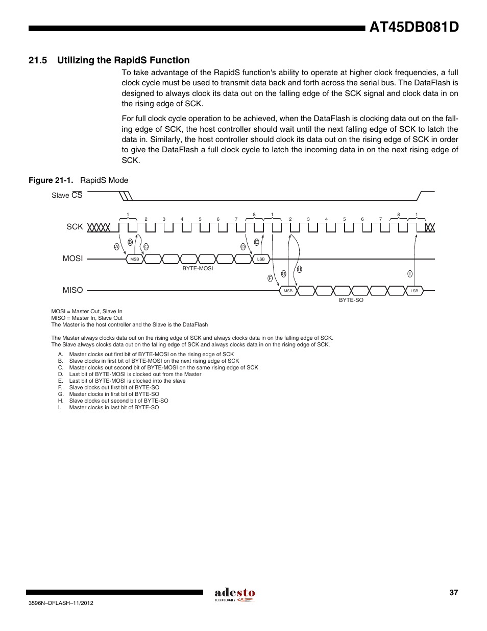 5 utilizing the rapids function | Rainbow Electronics AT45DB081D User Manual | Page 37 / 53