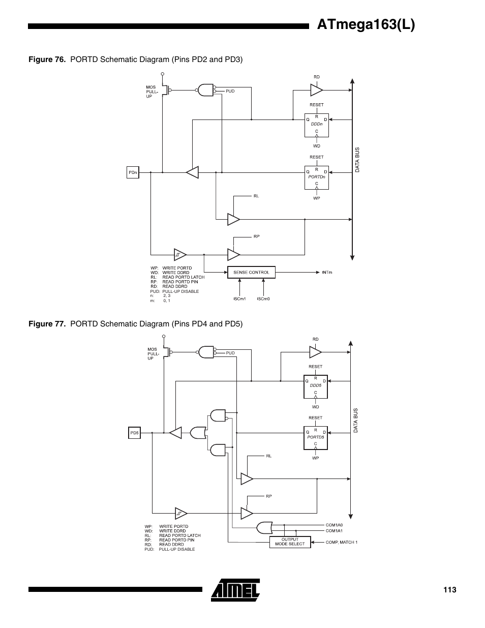 Atmega163(l) | Rainbow Electronics ATmega163L User Manual | Page 113 / 156