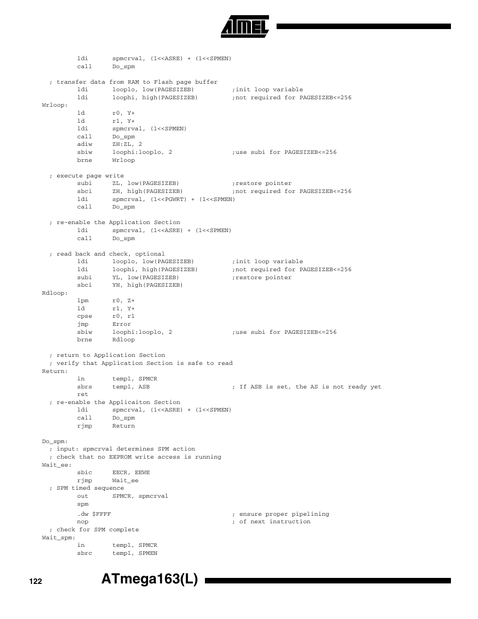 Atmega163(l) | Rainbow Electronics ATmega163L User Manual | Page 122 / 156