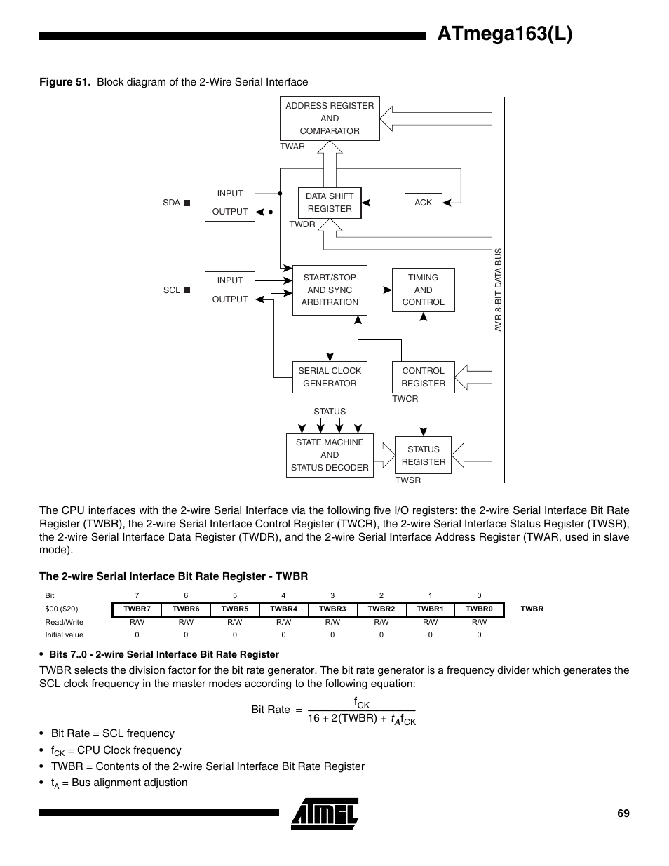 Atmega163(l) | Rainbow Electronics ATmega163L User Manual | Page 69 / 156
