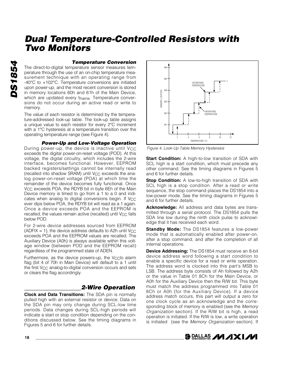 Wire operation | Rainbow Electronics DS1854 User Manual | Page 18 / 22