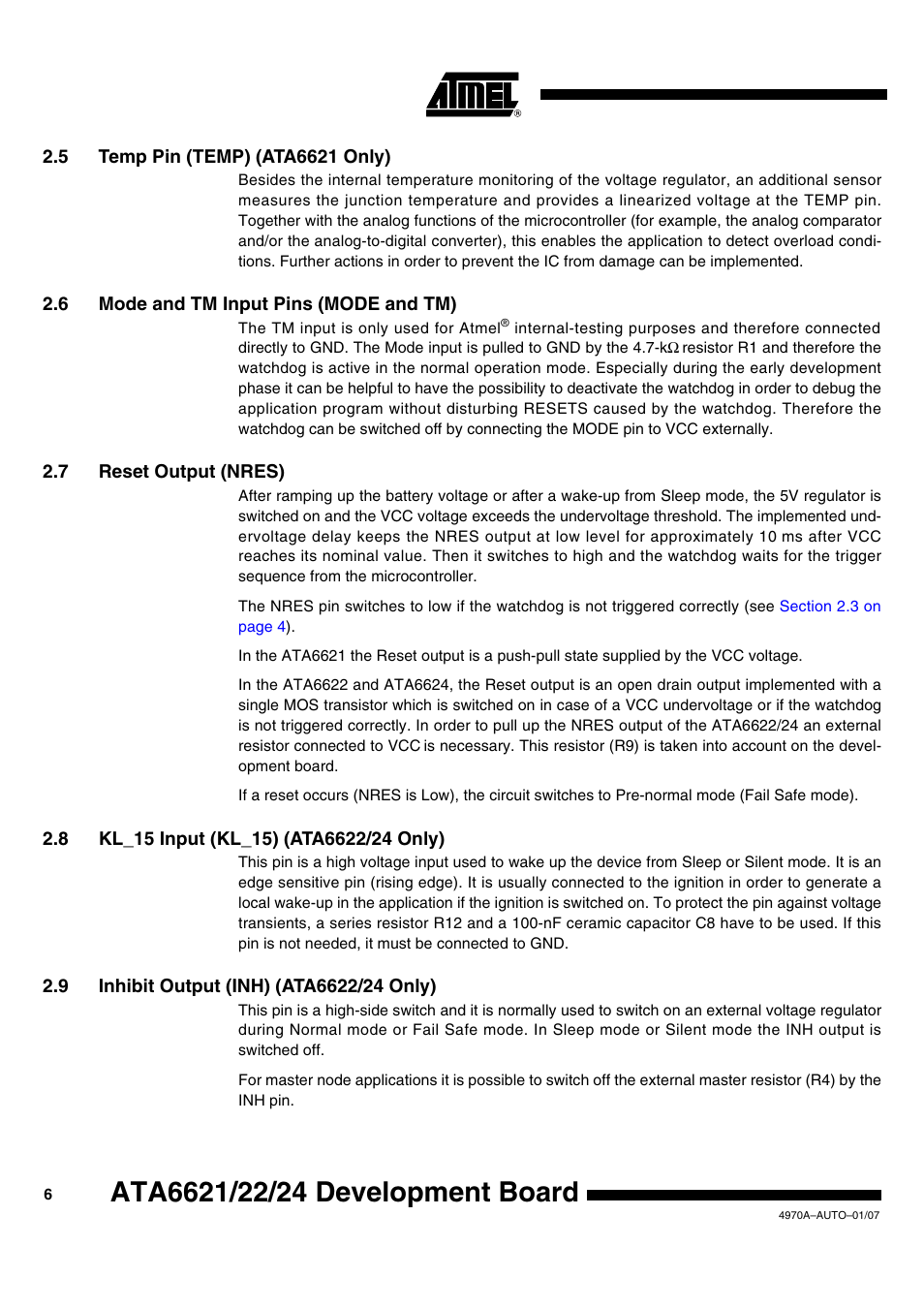 Rainbow Electronics ATA6626 User Manual | Page 6 / 17