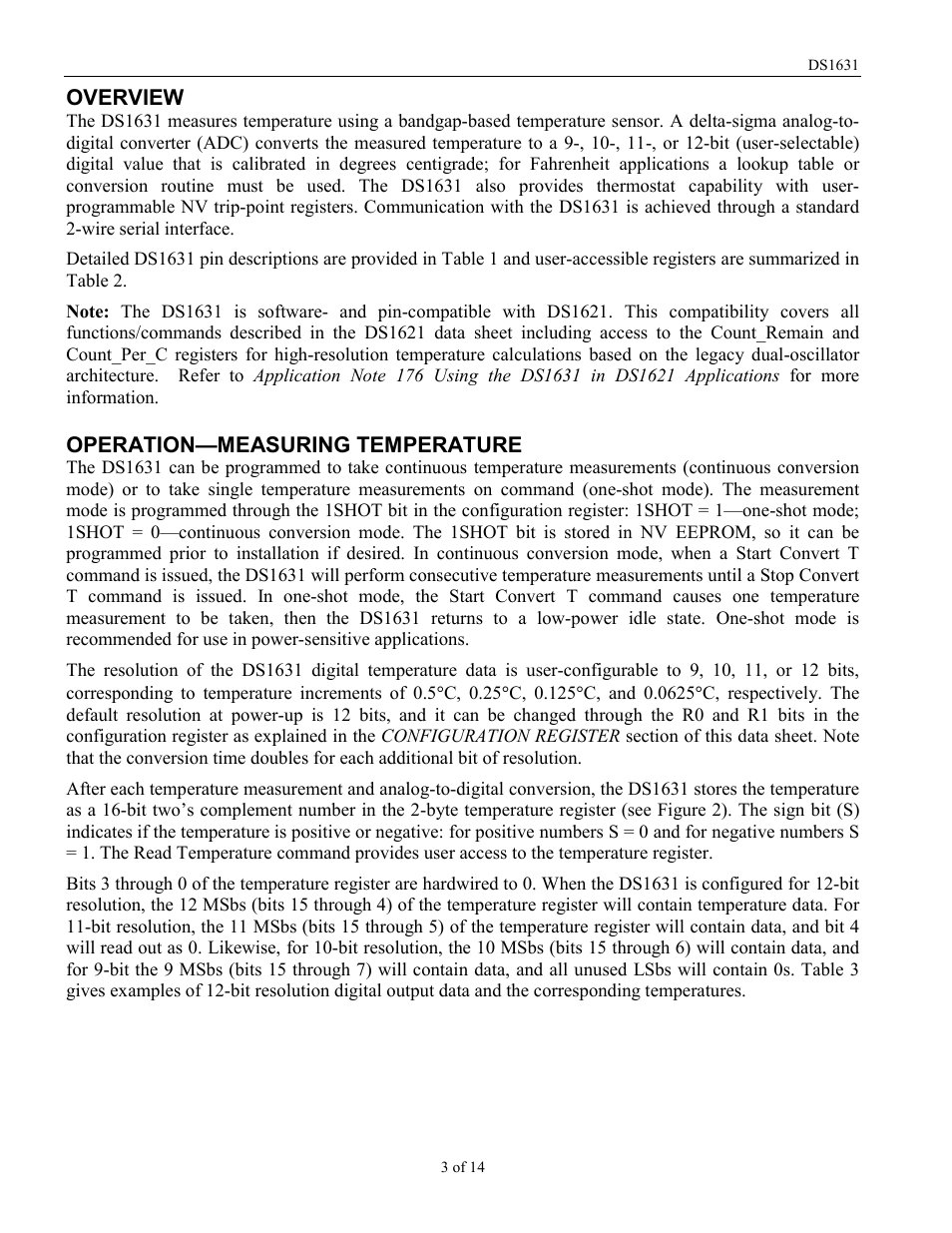 Rainbow Electronics DS1631 User Manual | Page 3 / 14
