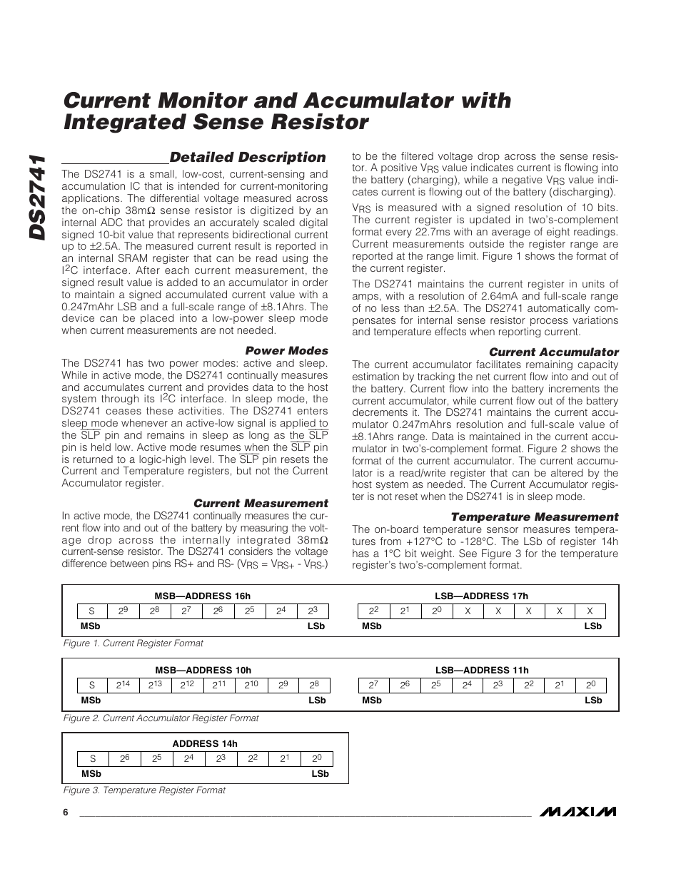 Ds2741, Detailed description | Rainbow Electronics DS2741 User Manual | Page 6 / 9