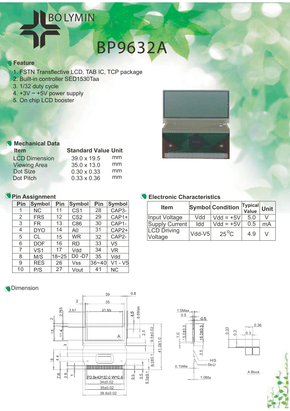 Rainbow Electronics BP9632A User Manual | 1 page