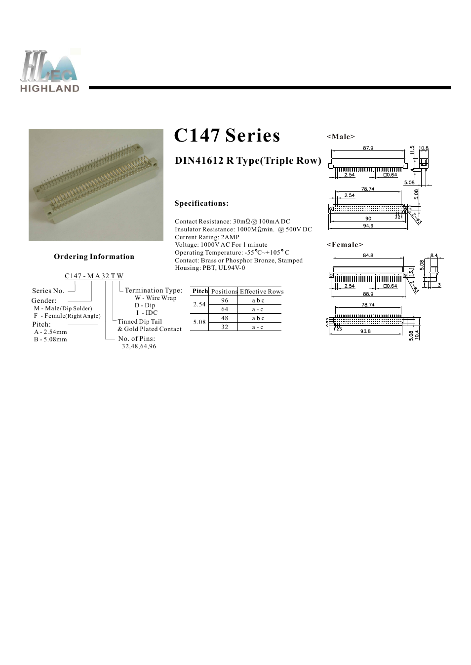 Rainbow Electronics C147 Series User Manual | 1 page