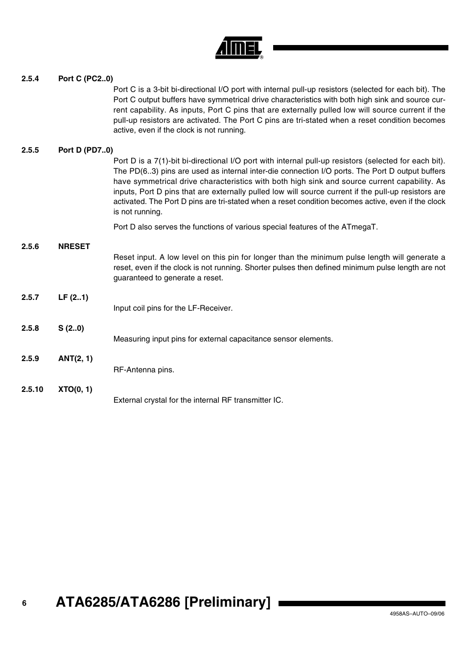 Rainbow Electronics ATA6286 User Manual | Page 6 / 18