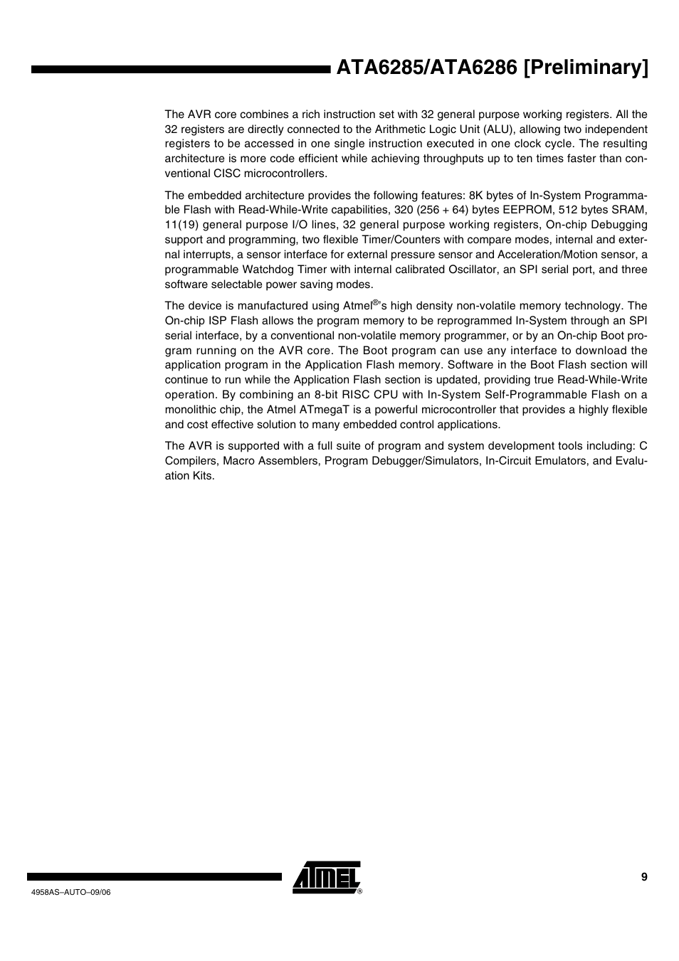 Rainbow Electronics ATA6286 User Manual | Page 9 / 18
