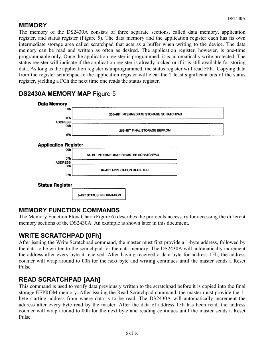 Rainbow Electronics DS2430A User Manual | Page 5 / 16