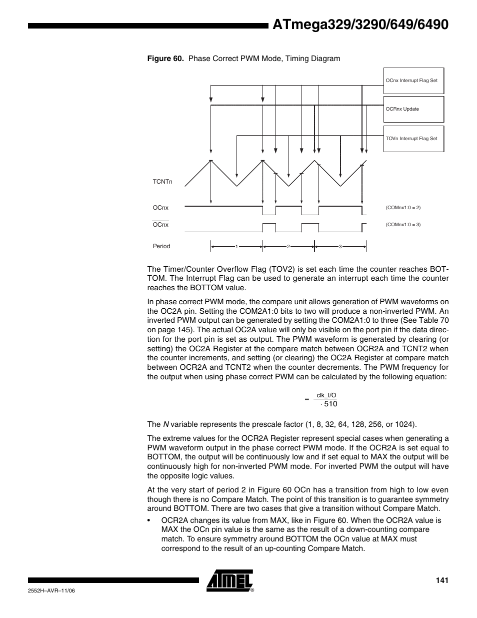 Rainbow Electronics ATmega3290P_V User Manual | Page 141 / 375