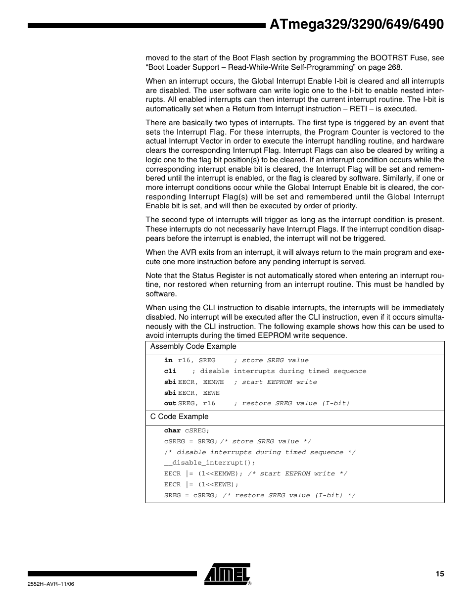 Rainbow Electronics ATmega3290P_V User Manual | Page 15 / 375
