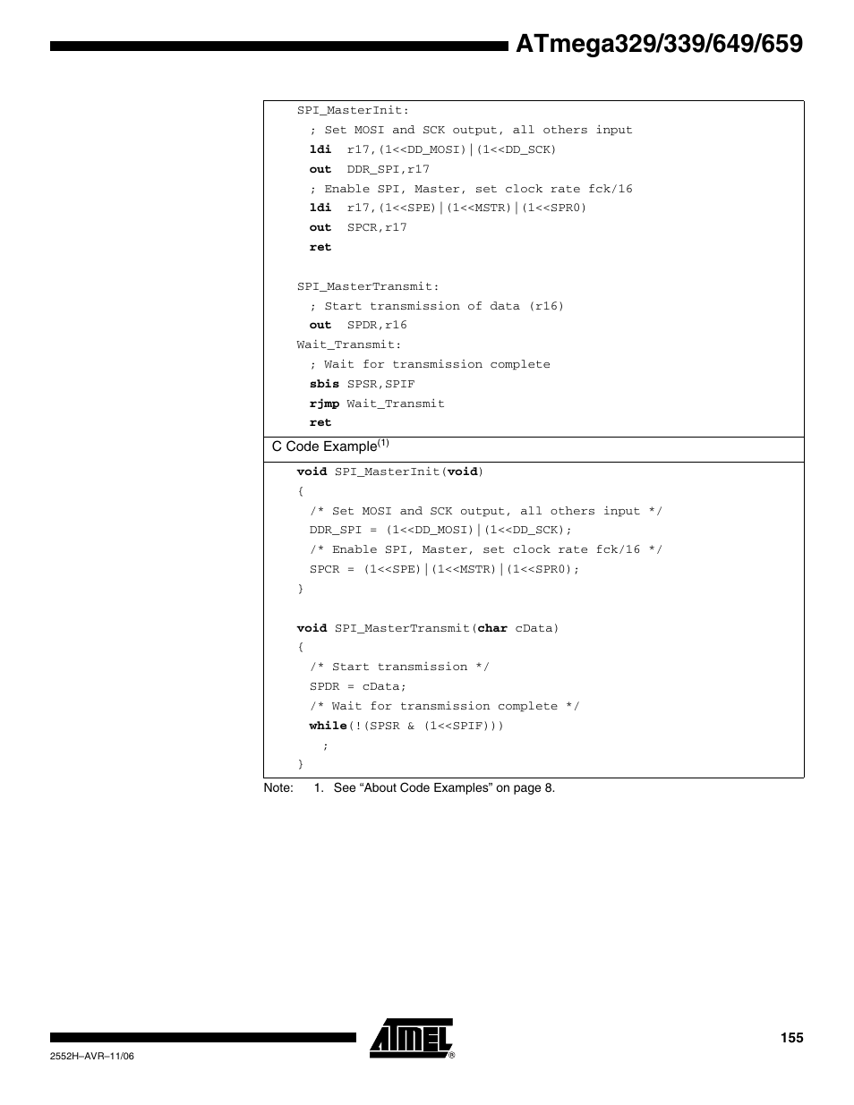 Rainbow Electronics ATmega3290P_V User Manual | Page 155 / 375
