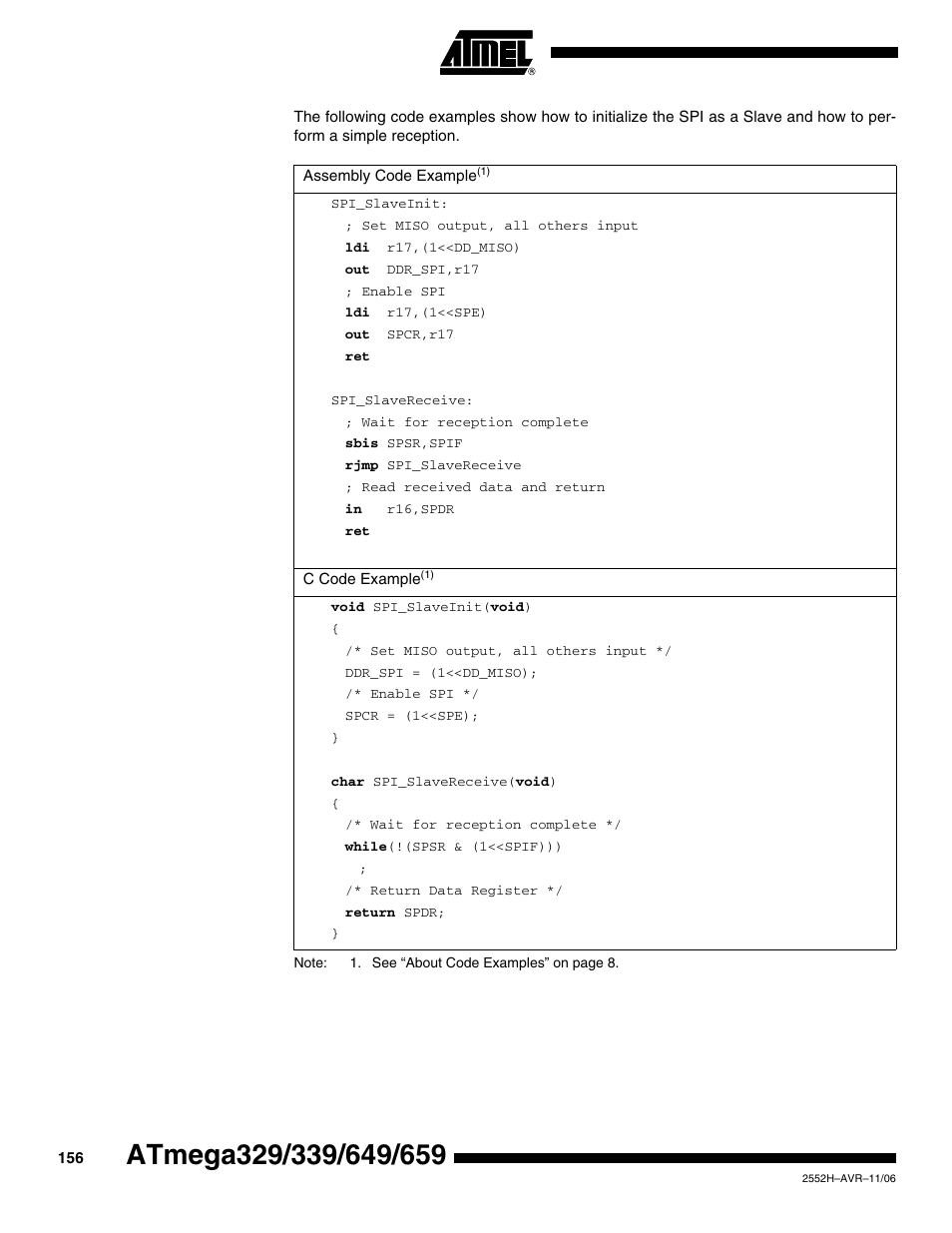 Rainbow Electronics ATmega3290P_V User Manual | Page 156 / 375