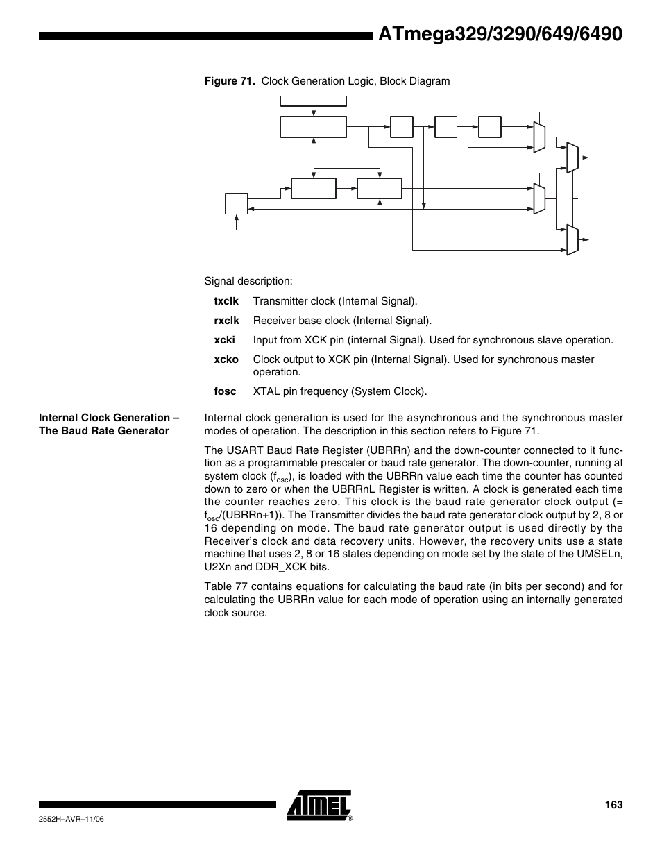 Rainbow Electronics ATmega3290P_V User Manual | Page 163 / 375