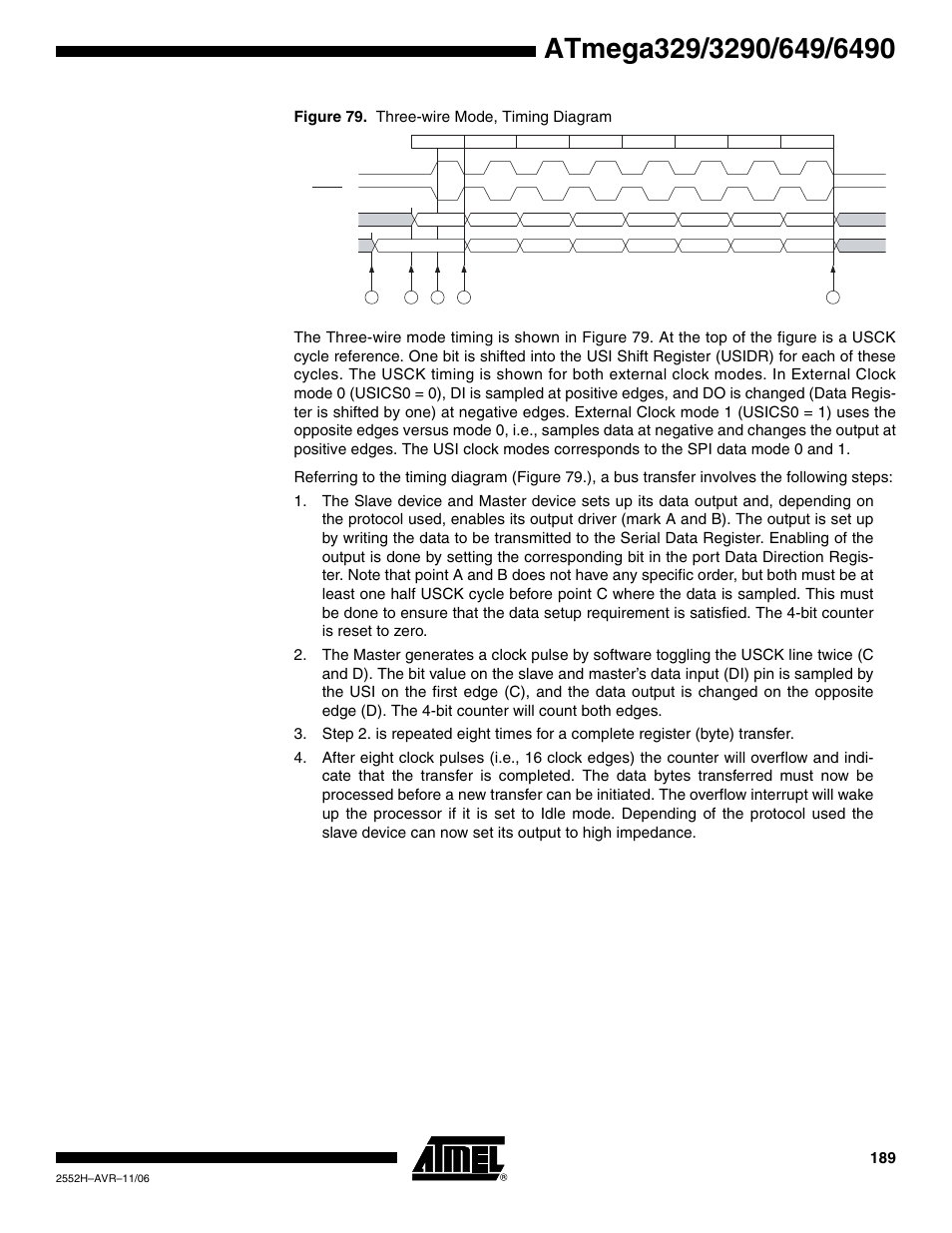 Rainbow Electronics ATmega3290P_V User Manual | Page 189 / 375