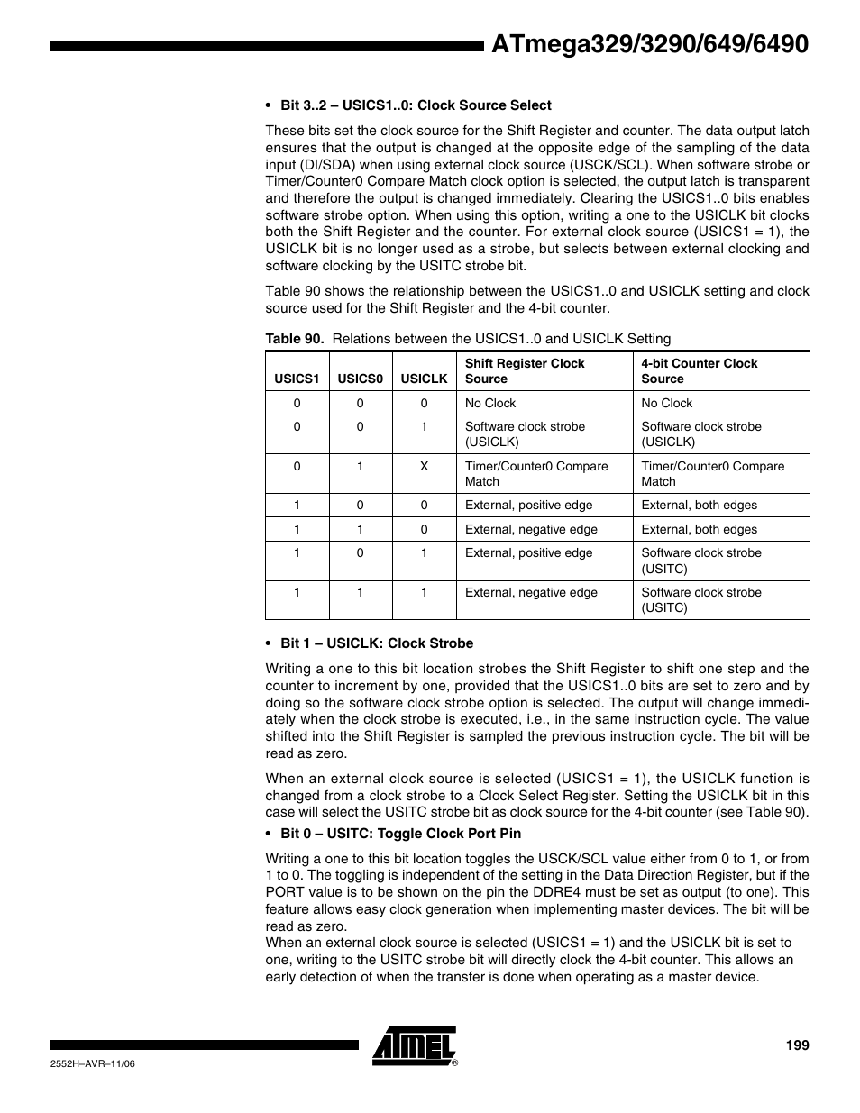 Rainbow Electronics ATmega3290P_V User Manual | Page 199 / 375