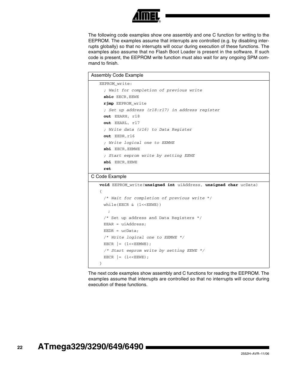 Rainbow Electronics ATmega3290P_V User Manual | Page 22 / 375