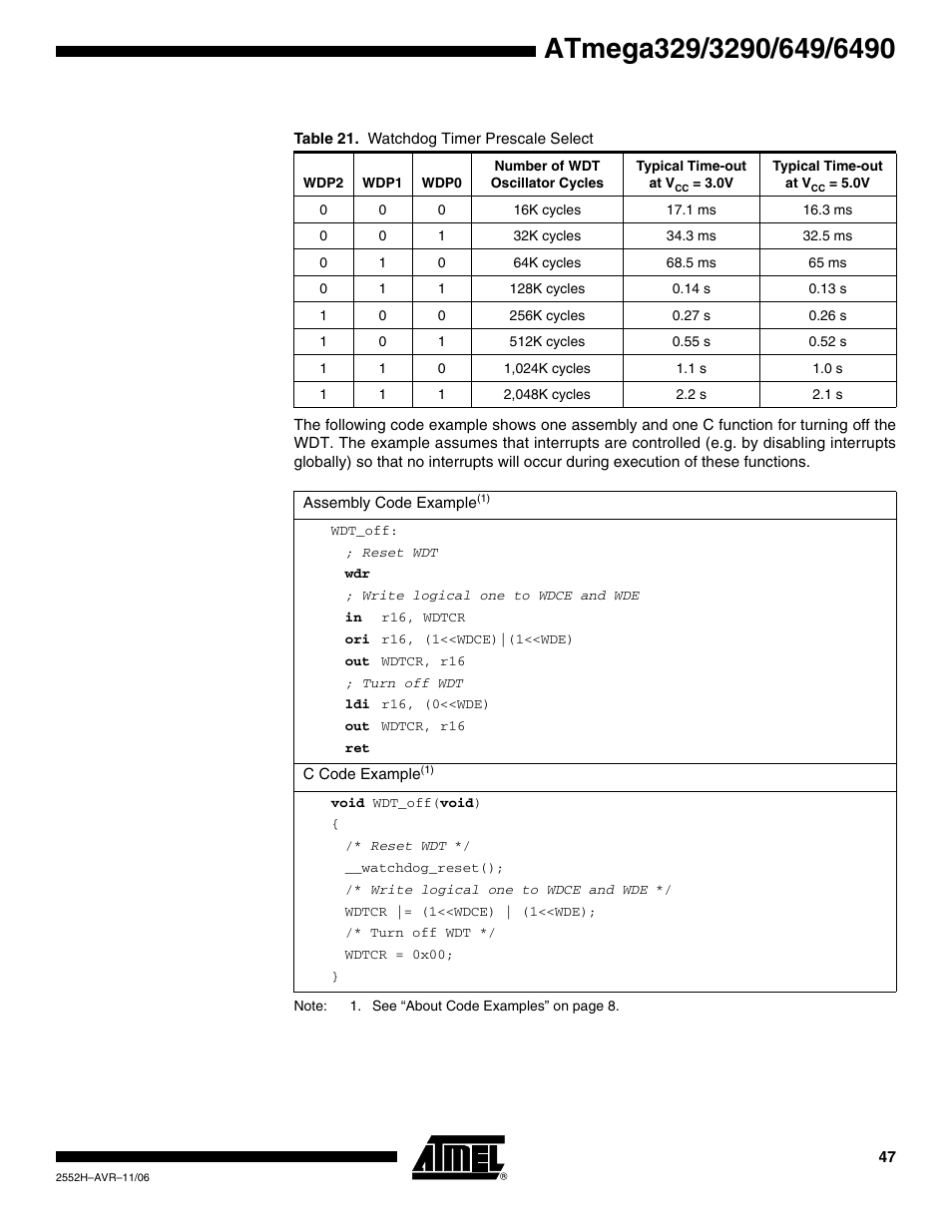 Rainbow Electronics ATmega3290P_V User Manual | Page 47 / 375