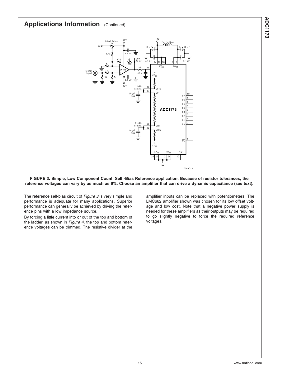 Applications information | Rainbow Electronics ADC1173 User Manual | Page 15 / 21