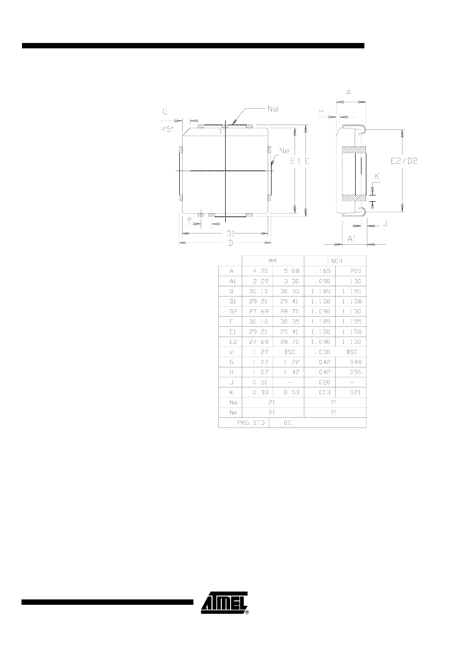 Plcc84 | Rainbow Electronics AT89C5132 User Manual | Page 157 / 162