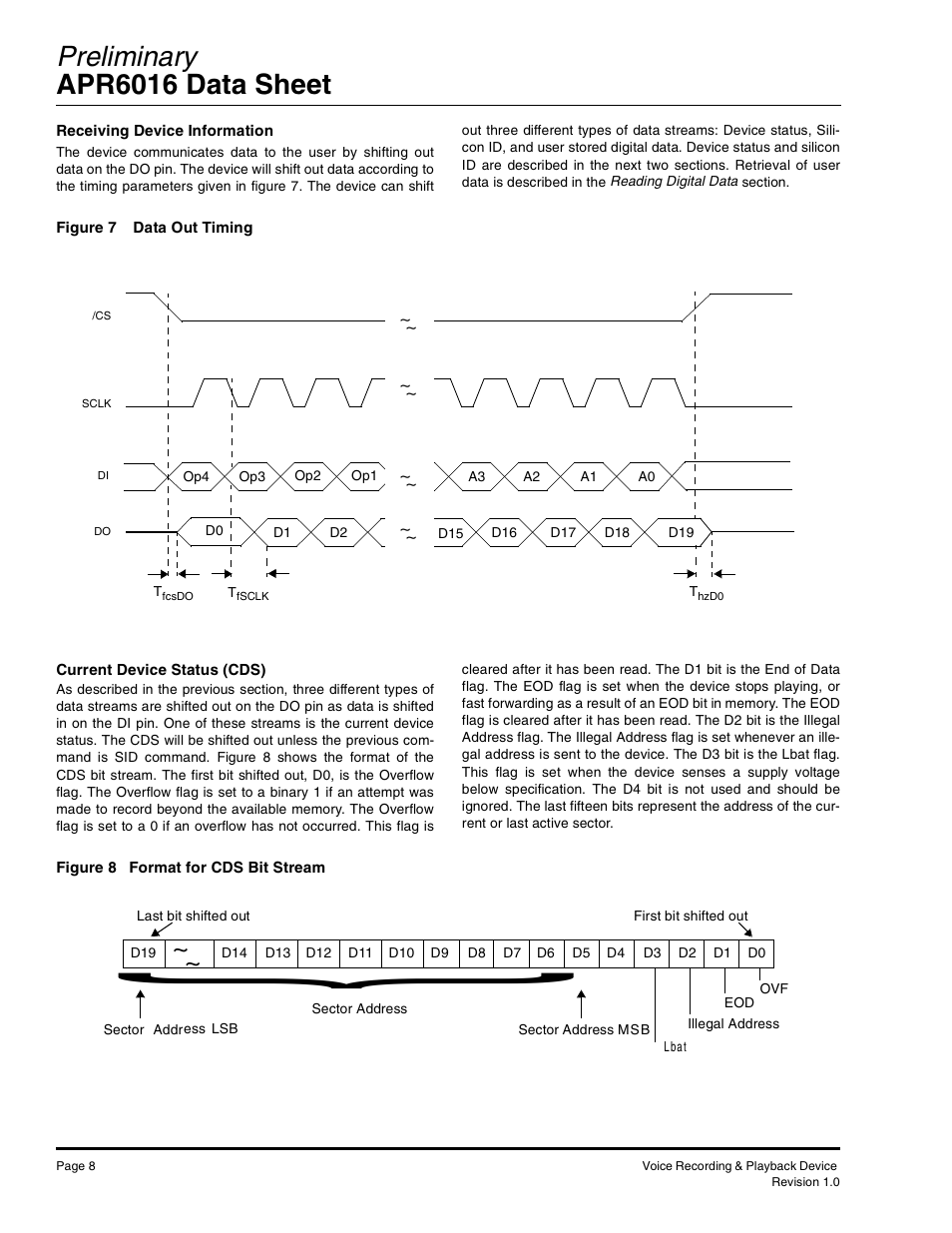 Preliminary apr6016 data sheet | Rainbow Electronics APR6016 User Manual | Page 8 / 23