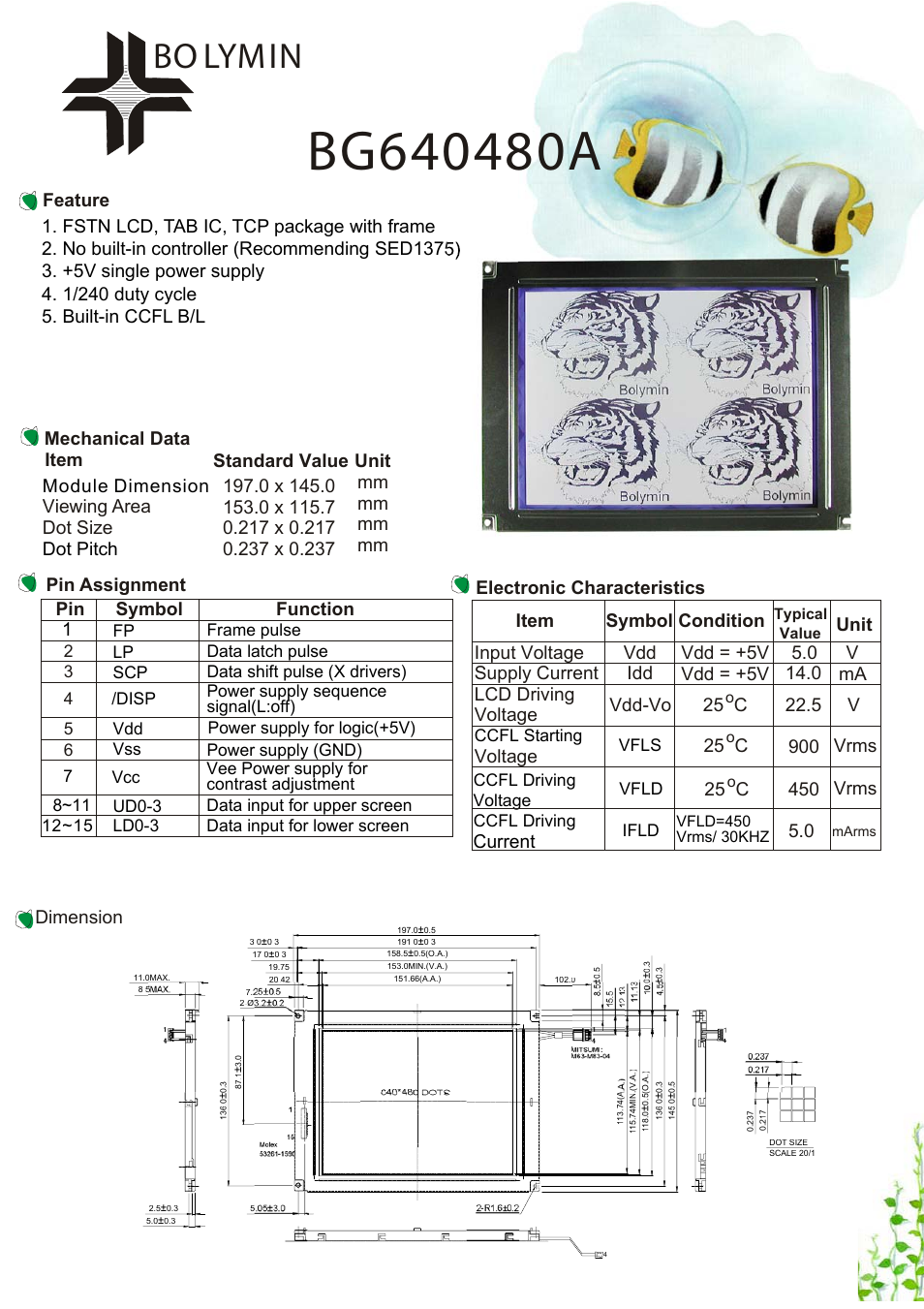 Rainbow Electronics BG640480A User Manual | 1 page