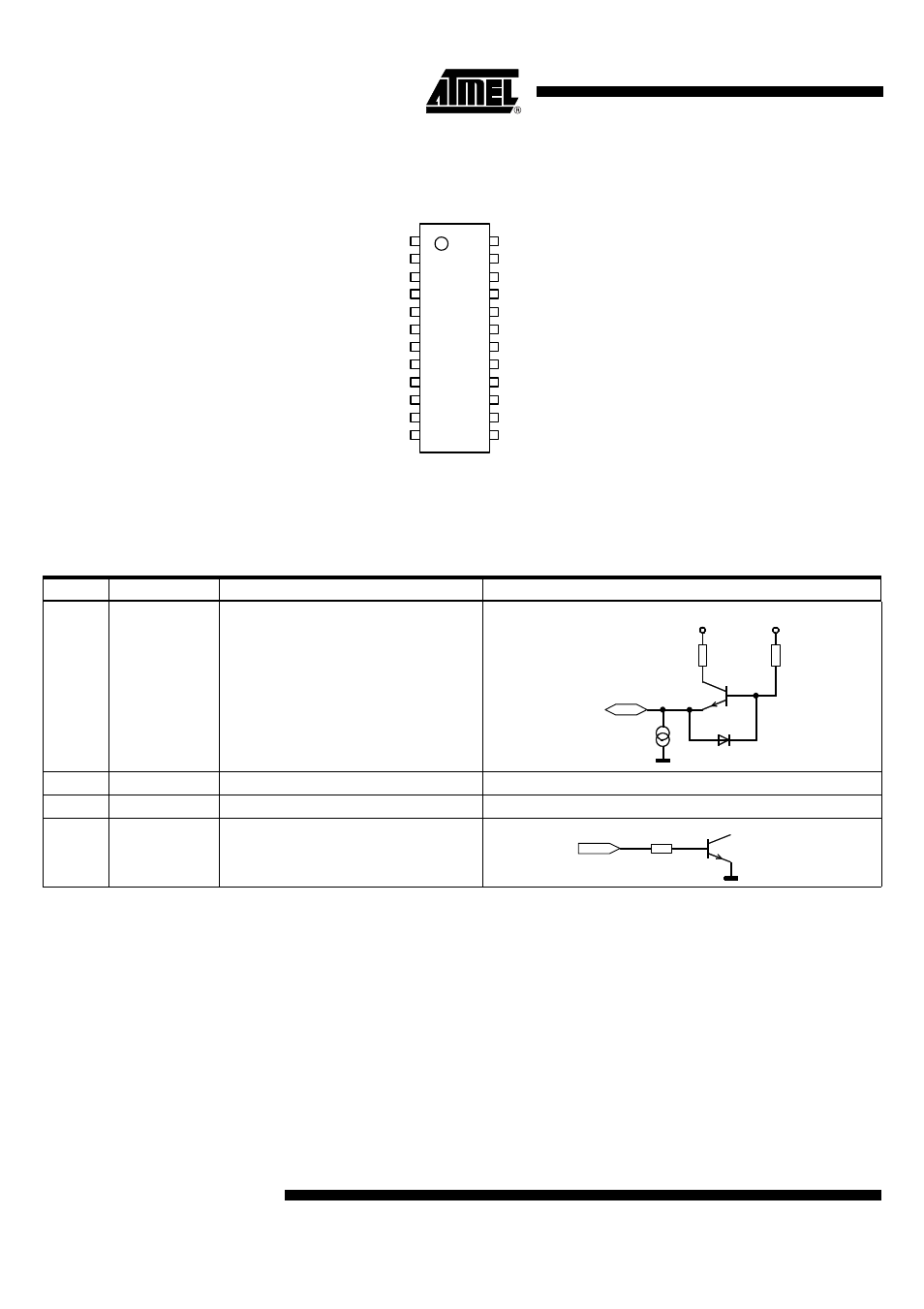 Pin configuration, Pin description: rf part, Atar862-4 | Rainbow Electronics ATAR862-4 User Manual | Page 2 / 106