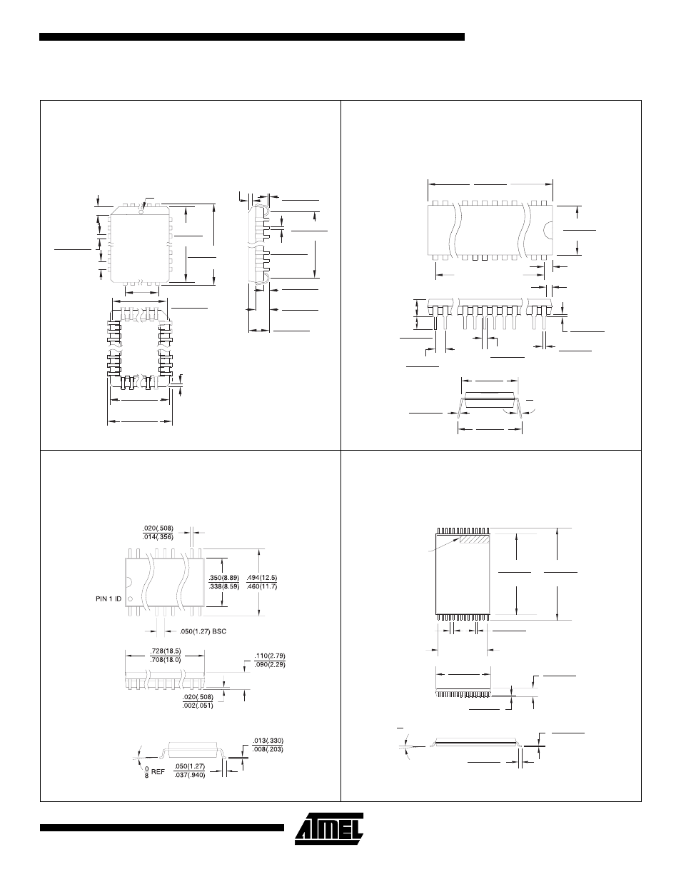 Packaging information, Controlling dimension: millimeters | Rainbow Electronics AT27C256R User Manual | Page 11 / 12