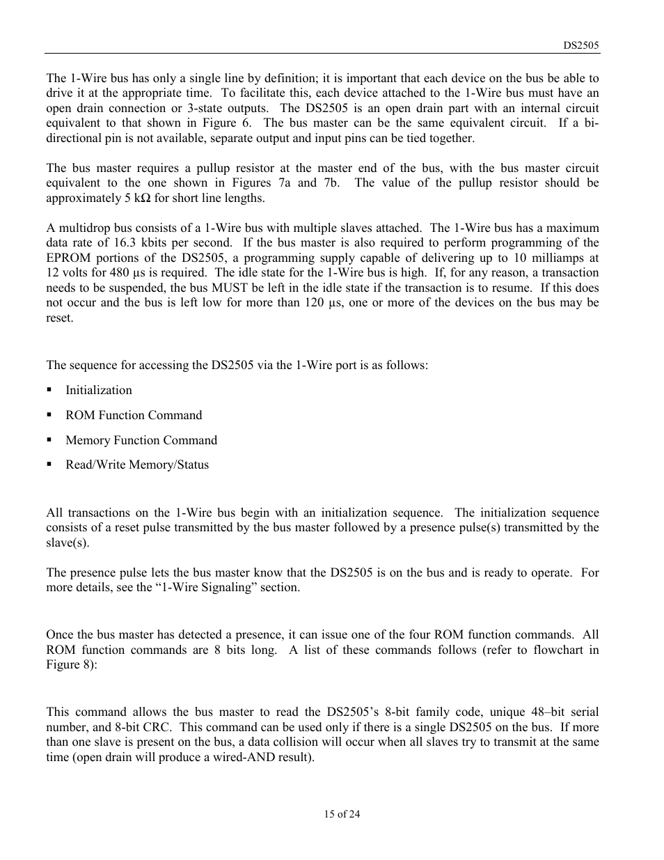 Rainbow Electronics DS2505 User Manual | Page 15 / 24