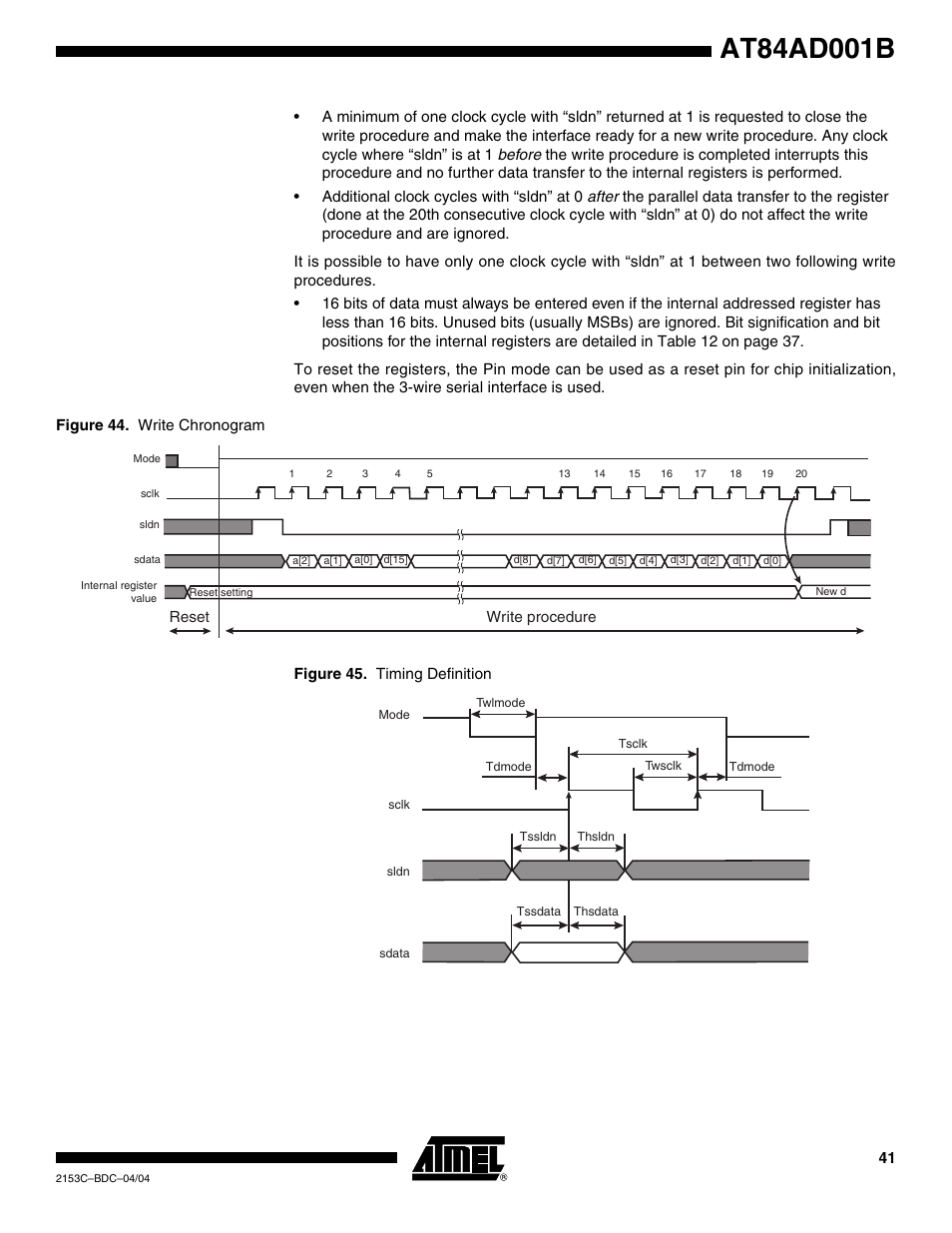 Rainbow Electronics AT84AD001B User Manual | Page 41 / 60
