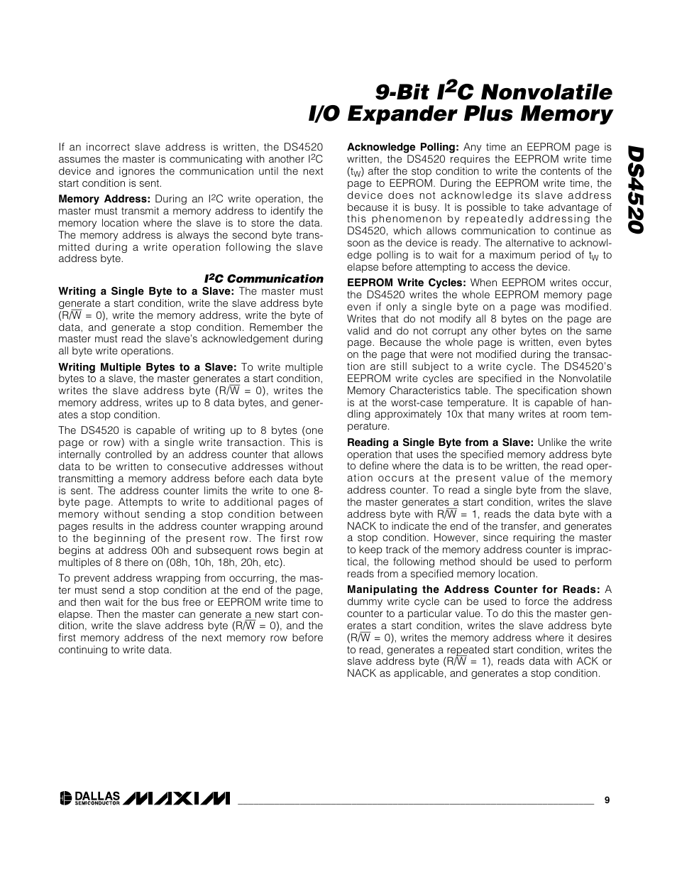 Rainbow Electronics DS4520 User Manual | Page 9 / 10