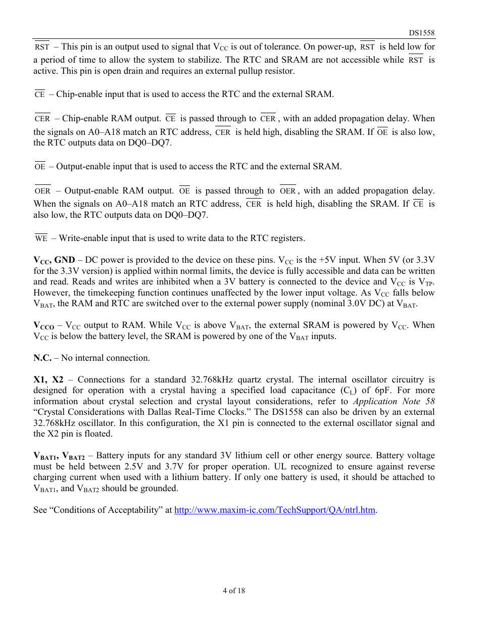 Rainbow Electronics DS1558Y User Manual | Page 4 / 18