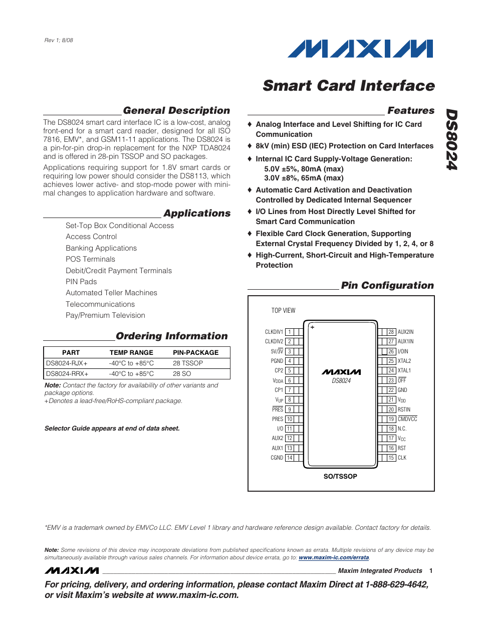 Rainbow Electronics DS8024 User Manual | 15 pages