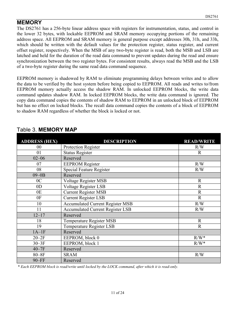 Rainbow Electronics DS2761 User Manual | Page 11 / 24