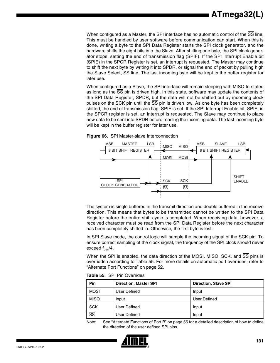 Atmega32(l) | Rainbow Electronics ATmega32L User Manual | Page 131 / 313