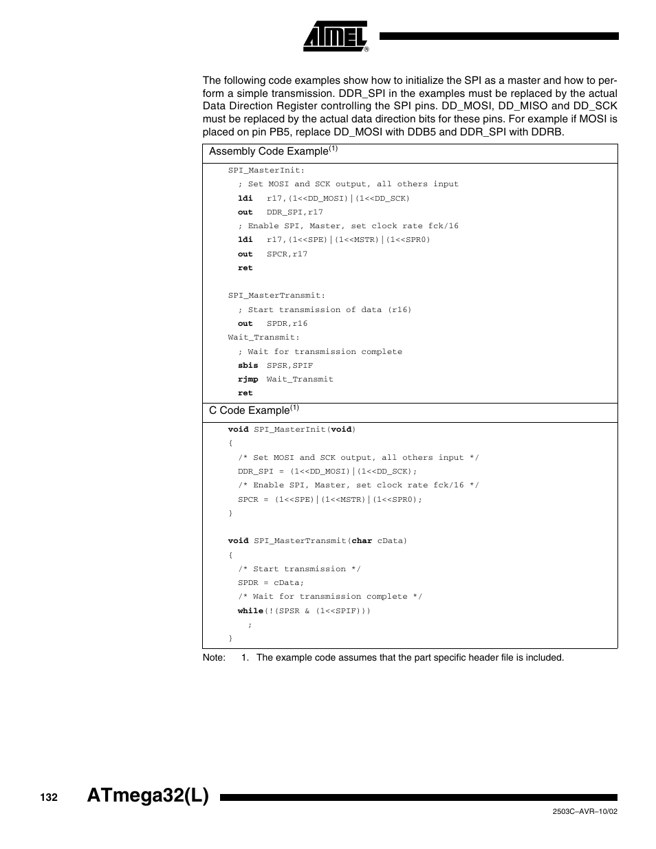 Atmega32(l) | Rainbow Electronics ATmega32L User Manual | Page 132 / 313