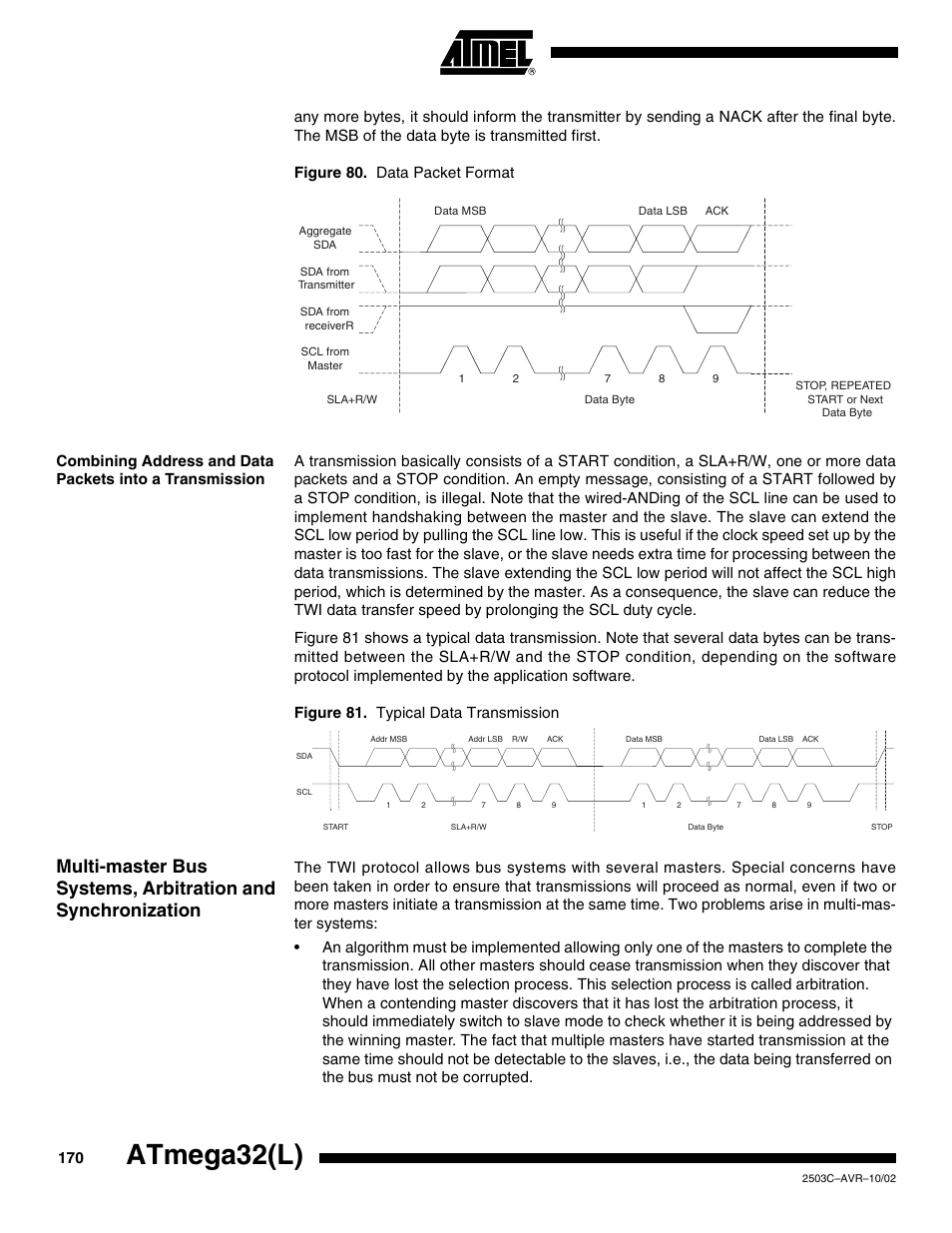 Atmega32(l) | Rainbow Electronics ATmega32L User Manual | Page 170 / 313