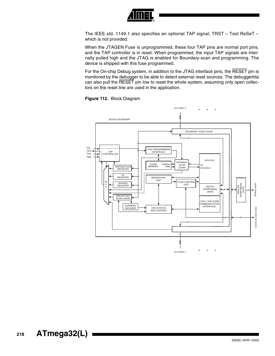 Atmega32(l) | Rainbow Electronics ATmega32L User Manual | Page 218 / 313